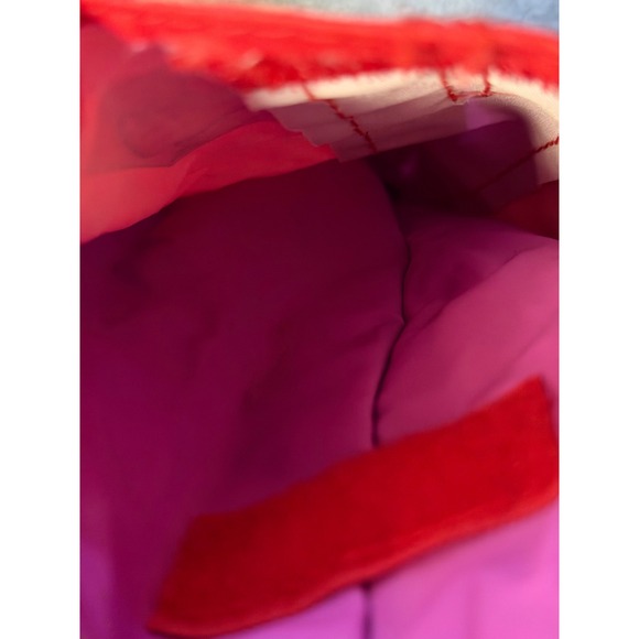 Vintage Peanuts Snoopy Colorblock Backpack Red Purple 90s Retro Rucksack Bag main image 9